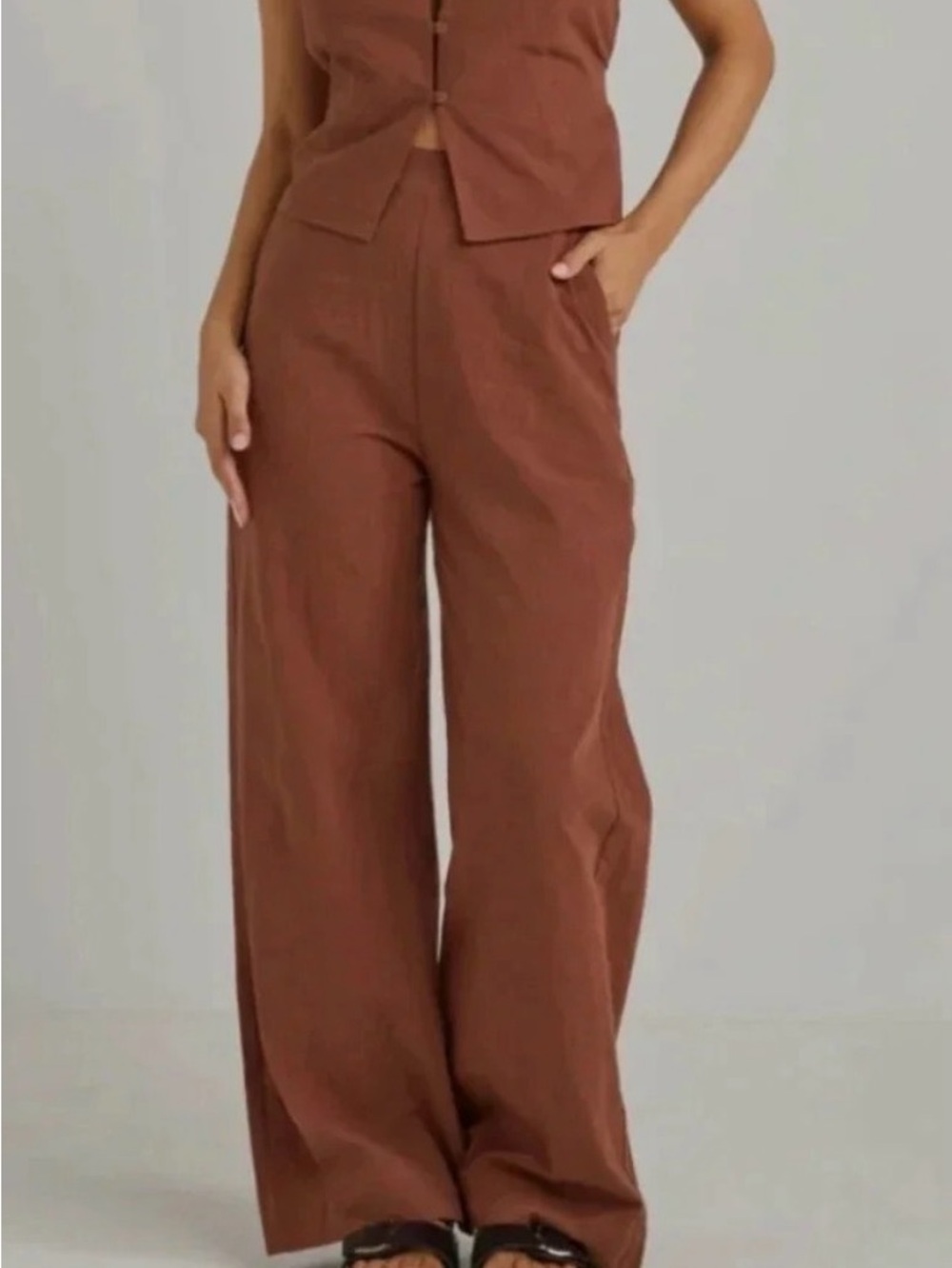 Rhythm ramie blend pants